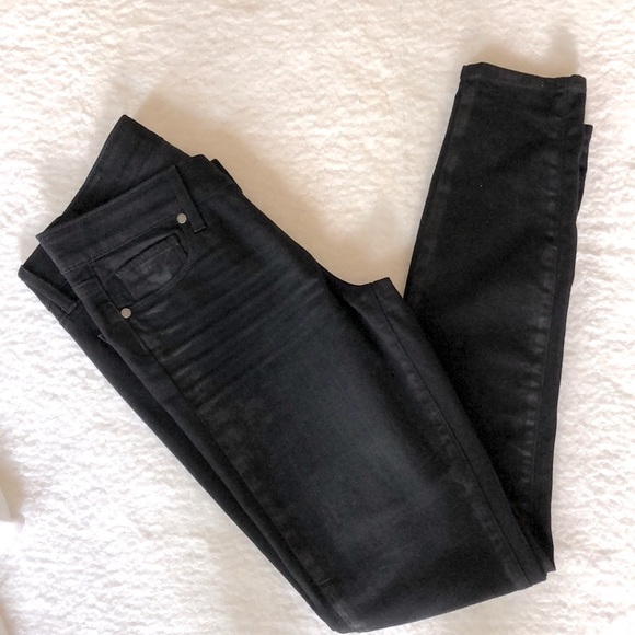 PAIGE Coated Leather Look Jeans - Picture 3 of 13
